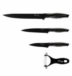 Switzňer Set cuțit și decojitor Switzňer SW-5555-BLK, 4 piese, Decojitor, Acoperire ceramică, Ascuțire laser, Oțel inoxidabil, Negru (SW-5555-BLK)