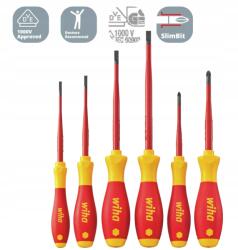 Wiha 6-részes SoftFinish electric slimFix csavarhúzó készlet, lapos, Pozidriv (36455)