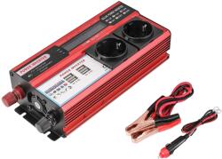 Power Inverter, nagy hatékonyság, több USB port, 4000 W EU