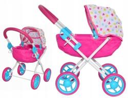 Milly Mally Babakocsi mély rózsaszín összecsukható babakocsi fülke millymally (65432)