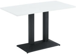 Tempo Bisztró asztal, fehér/fekete, 120x60 cm, RINALDO TYP 2