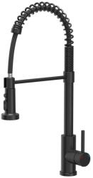 Quadron Baterie bucatarie cu dus extractibil Quadron Pop Alice finisaj negru carbon (52138BLM)