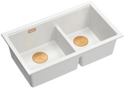 Quadron Chiuveta compozit incastrata Quadron Logan 120 alb - cupru 76x45 cm (HQL7645U1_PVDC1_I) Chiuveta