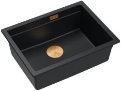 Quadron Chiuveta compozit sub blat Quadron Logan 100 negru carbon - cupru 56x45 cm (HQJ6045U7_PVDC1_U) Chiuveta