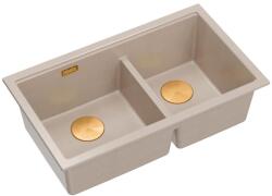 Quadron Chiuveta compozit incastrata Quadron Logan 120 bej - cupru 76x45 cm (HQL7645U2_PVDC1_I) Chiuveta