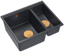 Quadron Chiuveta compozit sub blat Quadron Logan 150 negru diamant - cupru 56x46 cm (HCQL5646U8-C1_U) Chiuveta