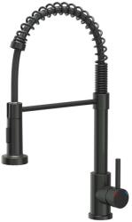 Quadron Baterie bucatarie cu dus extractibil Quadron Pop Salma finisaj negru carbon (52137BLM)