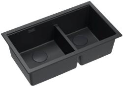 Quadron Chiuveta compozit sub blat Quadron Logan 120 negru pure carbon 76x45 cm (HQL7645U7_BLM_U) Chiuveta