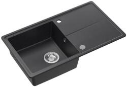 Quadron Chiuveta compozit incastrata Quadron Pop Tony 111 negru punctat 78x45 cm (HTO7845CZK) Chiuveta