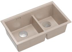 Quadron Chiuveta compozit sub blat Quadron Logan 120 bej - inox 76x45 cm (HQL7645U2_BS_U) Chiuveta