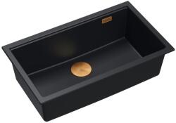 Quadron Chiuveta compozit sub blat Quadron Logan 110 negru carbon - cupru 76x44 cm (HQD7644U7_PVDC1_U) Chiuveta