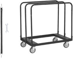  Gipszkarton kocsi, 5" univerzális kerekek, tartós acélszerkezet, 1500 LBS