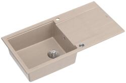 Quadron Chiuveta compozit incastrata Quadron Unique Evan 146 XL bej - inox 100x50 cm (HCQE10050U2_BS_P2O) Chiuveta