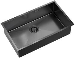 Quadron Chiuveta inox sub blat Quadron Unique Anthony 80 finisaj grafit 74x44 cm (MF7444PVDBST1) Chiuveta