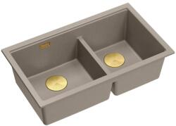 Quadron Chiuveta compozit sub blat Quadron Logan 120 bej soft taupe - auriu 76x45 cm (HQL7645U4_PVDG1_U) Chiuveta