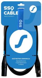 SSQ XX7 3-tűs XLR Apa - 3-tűs XLR Anya Kábel (7m) - Fekete (SS-1409) (SS-1409)