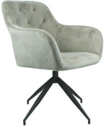 TEMPO KONDELA Forgószék, szürkésbarna Taupe Bársony szövet/fekete, VELEZA NEW