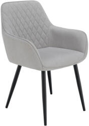 TEMPO KONDELA Design fotel, világosszürke/fekete, OSKOR