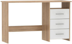 TEMPO KONDELA Számítógépasztal, sonoma tölgyfa/fehér, LARISTOTE NEW - pepita