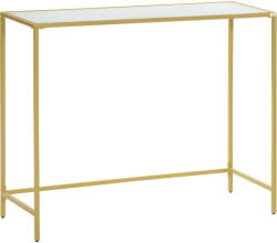 Homcom Dohányzóasztal, Homcom, üveg/acél, arany/fehér
