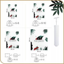 Vákuumos ruhazsák 10 db pumpa (SDH625) - allegro - 4 695 Ft