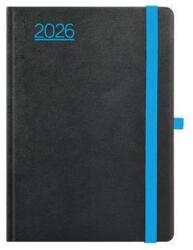 TopTimer Naptár, tervező, A5, napi, TOPTIMER, "Nero", fekete-kék (NKN021KU) - jatekotthon