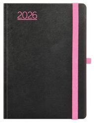 TopTimer Naptár, tervező, A5, napi, TOPTIMER, "Nero", fekete-pink (NKN021PU) - jatekotthon