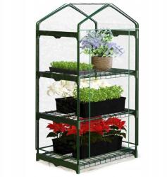 Plonos Erkélyes Kerti Üvegház 3 polcos kis könyvespolc fólia 125x69x49 cm Plonos (5902854516292)