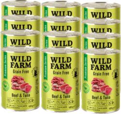  Wild Farm WILD FARM Premium Grain Free Beef and Tuna 12x400g - gabona nélküli macskaeledel
