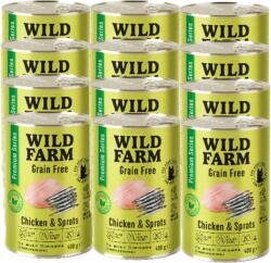  Wild Farm WILD FARM Premium Grain Free Chicken and Sprats 12x400g - gabonamentes macskatáp