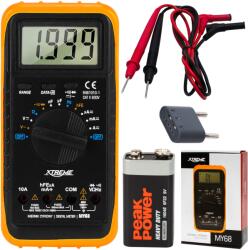 Xtreme Multiméter, digitális, áram teszter, strapabíró tok (50-168#)