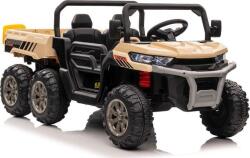 LEAN Toys XMX623B Platós Munkagép Elektromos Kisautó 4211 - 2 Darab 200 W Motorral, LCD Kijelzővel, 24 V, Arany (4211) (4211)