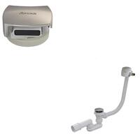 RAVAK kád le- és túlfolyó 800 mm, Click-Clack, króm (kádfeltöltés a túlfolyónál) (RAV-X01505)