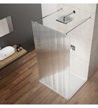 SAPHO VARIO CHROME Szabadon álló zuhanyfal merőleges merevítőkkel, nordic üveg, 700mm (GX1570-01)