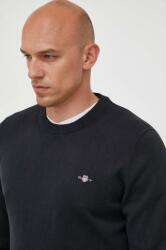 Gant pamut pulóver könnyű, fekete - fekete XXL - answear - 47 990 Ft