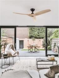 Nova Luce Lustra cu ventilator ARCADIA Negru & Lemn LED 40W 5 Speed DC Fan Control Remote Control Included (NV9953199)