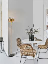 Nova Luce Lampa podea SIANNA Smoke Sticla & Negru Cord & Alama aurie Metal LED E27 1x12 Wat 230 Volt IP20 Fara bec (NV9236410)
