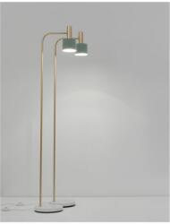 Nova Luce Lampa podea PAZ Auriu Metal Mint Metal Shade Alb Baza LED E27 1x12 Wat 230 Volt IP20 Fara bec (NV9426654)