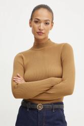 Michael Kors pulóver könnyű, női, barna, félgarbó nyakú, MF460Z133D - barna M
