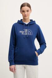 The North Face felső Drew Peak Light sötétkék, női, nyomott mintás, kapucnis, NF0A8C1DAQM1 - sötétkék S