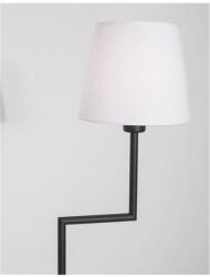 Nova Luce Lampa podea SAVONA Alb Fabric Shade & Nisipiu Negru Aluminiu LED E27 1x12W 230V IP20 Fara bec (NV9919153)