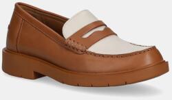 Geox bőr mokaszin D SPHERICA EC1 barna, lapos talpú, D25QRA 00043 C5F5V - barna Női 40