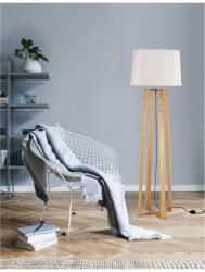 Nova Luce Lampa podea ALMA Natural Lemn Sand Alb Shade Negru Fabric Wire LED E27 1x12 Wat 230 Volt IP20 Fara bec (NV60202)