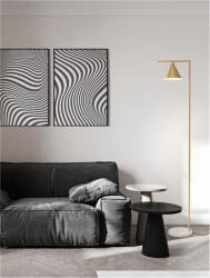 Nova Luce Lampa podea SWAY Brass Metal & Alb Marble Baza LED E27 1x12W 230V IP20 Fara bec Lungime cablu: 160 cm (NV9501236)