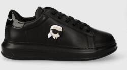 Karl Lagerfeld bőr sportcipő KAPRI MENS fekete, KL52530N - fekete Férfi 42