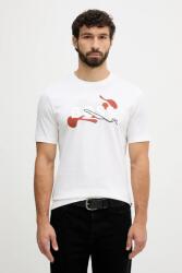 BOSS pamut póló - bézs S - answear - 31 990 Ft