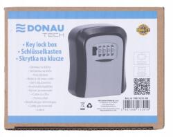 Donau Kulcs széf, számzáras, 115x95x40 mm, DONAU "Tech", ezüst-fekete (19071251-99) (19071251-99)