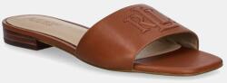 Lauren Ralph Lauren bőr papucs Everley Sld barna, női, 802959142002 - barna Női 35.5