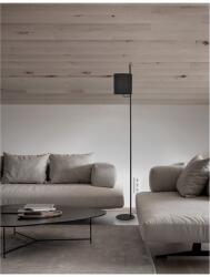 Nova Luce Lampa podea YAMA Negru Fabrirc Shade & Negru Aluminiu Intrerupator On/Off LED E27 1x12 Wat 230Volt IP20 Fara bec (NV9180522)