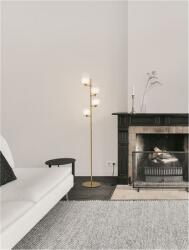 Nova Luce Lampa podea BALOR Alama aurie Metal Gradient Alb Sticla LED G9 4x5 Wat 230 Volt IP20 Fara bec (NV9009248)